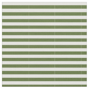 Tissu Olive foncé Vert et blanc Laillé/Motif rayé