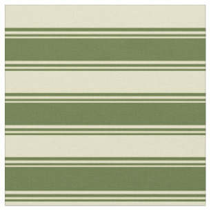 Tissu Olive foncé vert et Motif or pâle