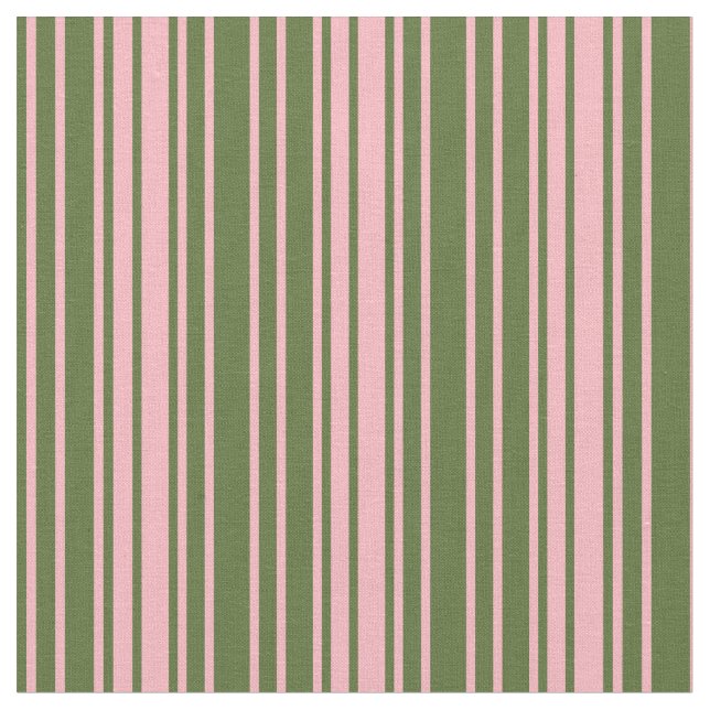 Tissu Olive foncé Vert et rose pâle (Fermer)