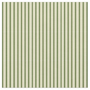 Tissu Olive foncé Vert & Pale Goldenrod Stripes Motif