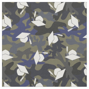 Tissu Olive Green Camo Motif