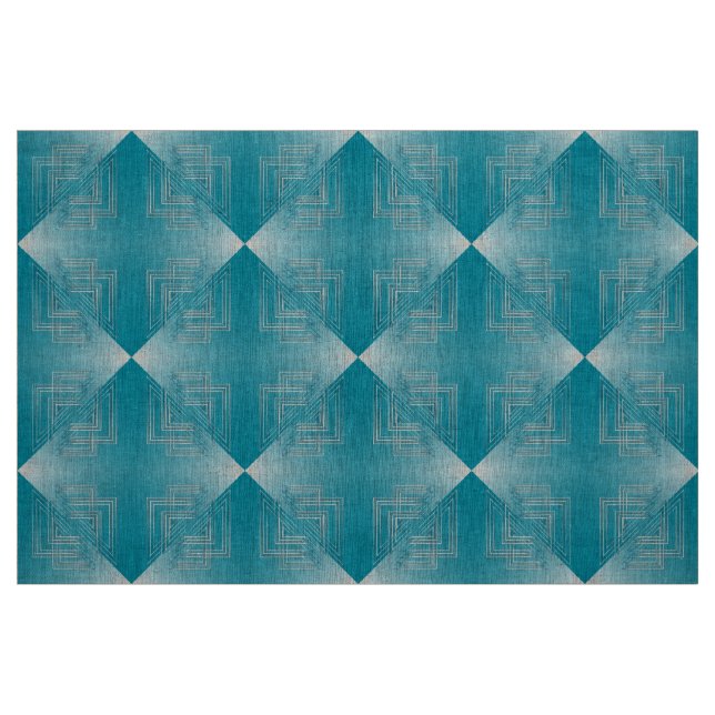 Tissu Opal Turquoise blanc (Fat Quarter)