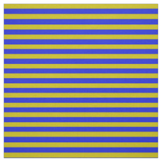 Tissu Or foncé, maille bleue royale, rayures