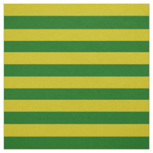 Tissu Or foncé, pied vert d'île, rayures