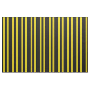 Tissu Or noir et foncé de minuit/pied jaune, rayures