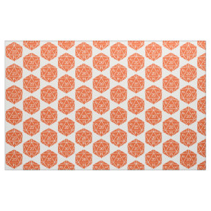 Tissu orange D20 dés