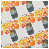 Orange fleurs de pavot aquarelle