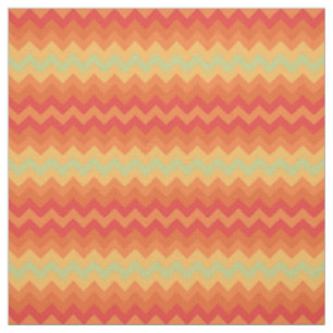 Tissu orange lumineux de motif de Chevron de vert