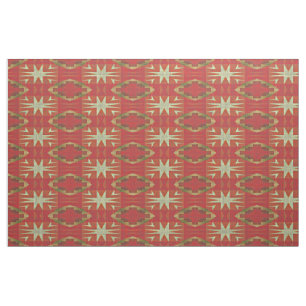 Tissu Orange Rouge Taupe Beige Khaki Brown Ethnie