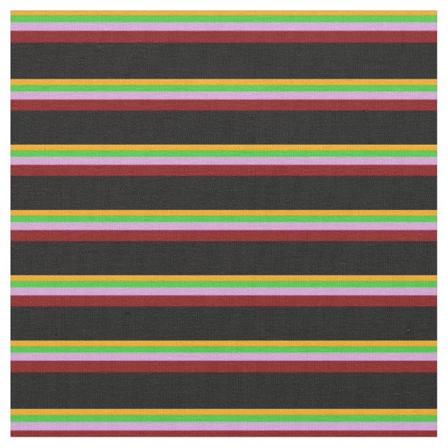 Tissu Orange, Vert citron, Plum, Maroon & Grandes Noires (Fermer)