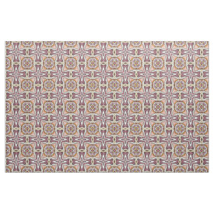 Tissu Orange violet rétro chic Nouveau déco Motif