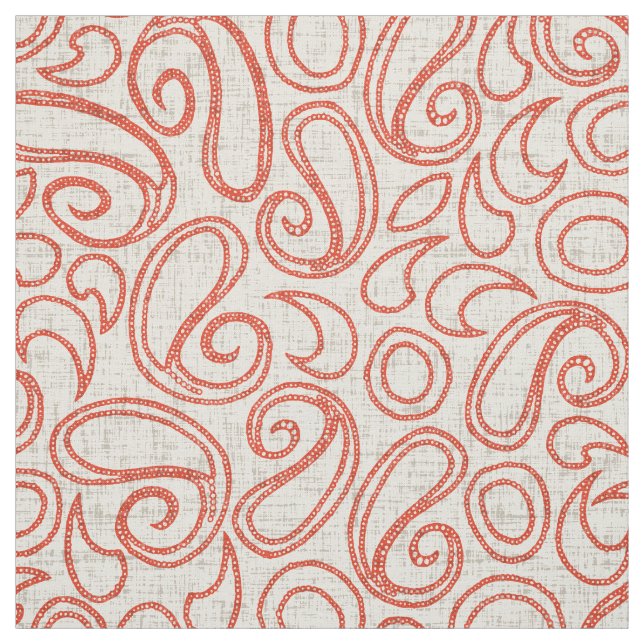 Tissu orange ziya (Échantillon)