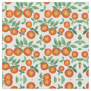 Tissu Oranges d'été Motif d'aquarelle d'agrumes