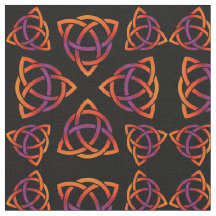 Oranges Motifs et pourpre du Triquetra celtique su
