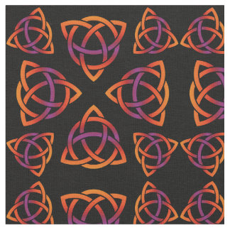 Tissu Oranges Motifs et pourpre du Triquetra celtique su