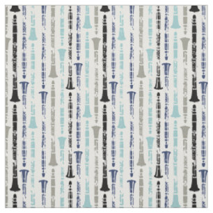 Tissu Orchestre de musique Clarinet Blue