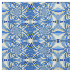Tissu Orchidée aquarelle peinture, Nuages Mandala