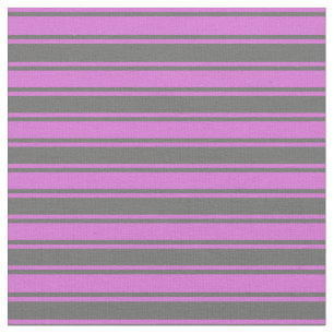 Tissu Orchidée & Dim Gris Lignes/Motif de bandes