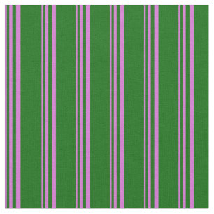Tissu Orchidée et Motif vert foncé