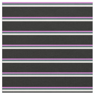 Tissu Orchidée, gris ardoise foncée, blanc et noir