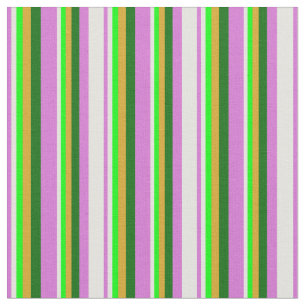 Tissu Orchidée, Jaune clair, Chaux, Tige d'or et Vert fo