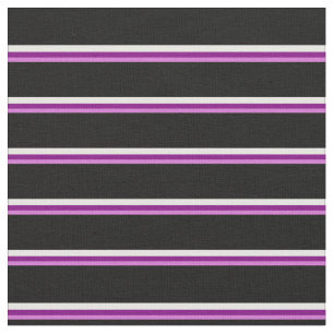Tissu Orchidée, violet, blanche et noire Motif