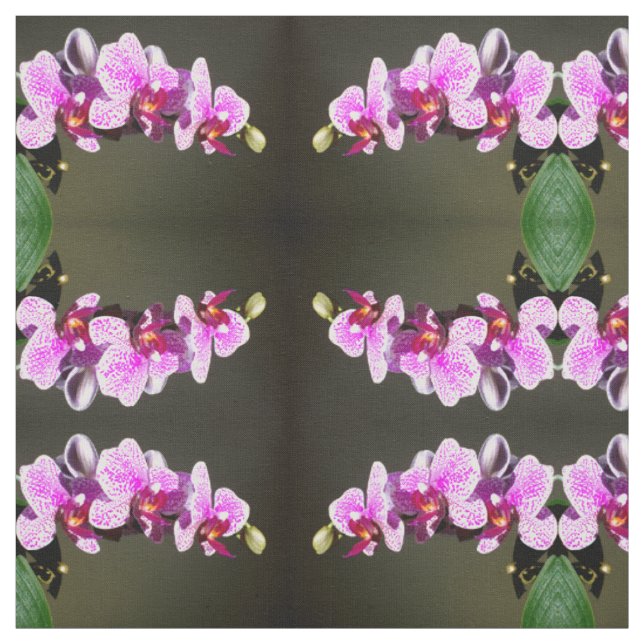 Tissu Orchidées roses (Échantillon)