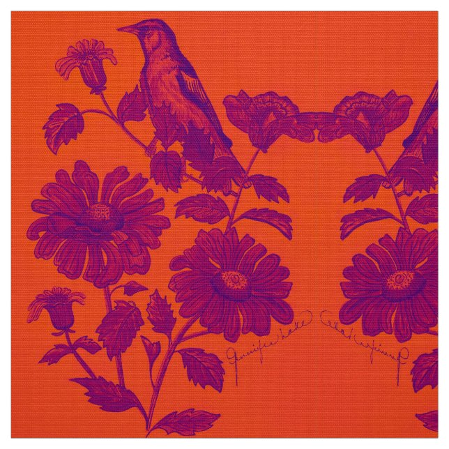 Tissu Oriole orange (Échantillon)
