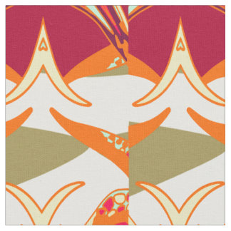 Tissu Ornement bordeaux