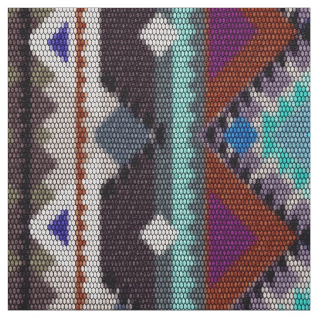 Tissu Ornement de Bohème dans l'ethno-style, Aztèque (Échantillon)