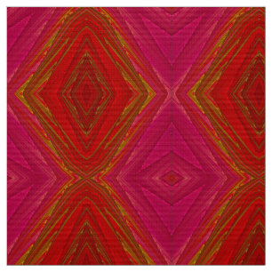 Tissu OUAH ! Design géométrique rose rouge jaune ~ Joli 