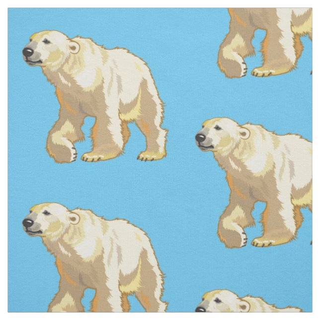 Tissu ours blanc (Échantillon)