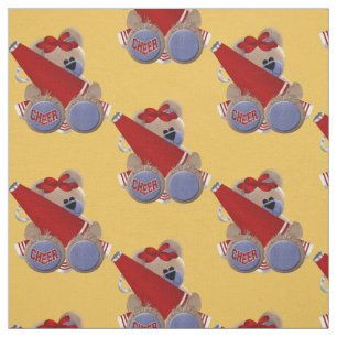 Tissu Ours rouge de pom-pom girl