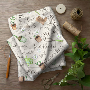 Tissu Outils de jardinage et Br de texte ID753