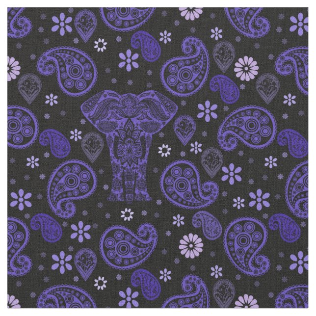 Tissu Paisley Elephant Damask (Fermer)