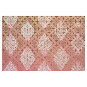 Tissu Paisley floral dégradant Impression textile d'or