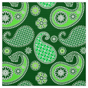 Tissu Paisley motif, Emerald et Jade Green