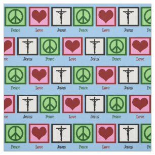 Tissu Paix Amour Jésus Christ Croix chrétienne religie