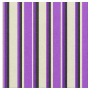 Tissu Pale Goldenrod, Dark Orchid, Indigo & Black Lines