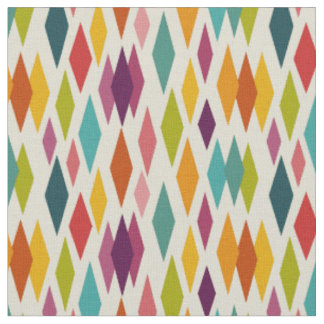 Tissu Palm Springs Diamonds Motif moderne du Moyen-siècl