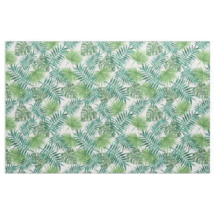 Tissu Palm Tree Feuille Tropical Green Motif