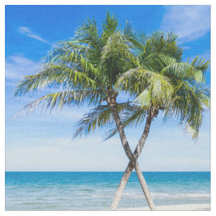 Tissu Palmier tropical plage d'été photo moderne