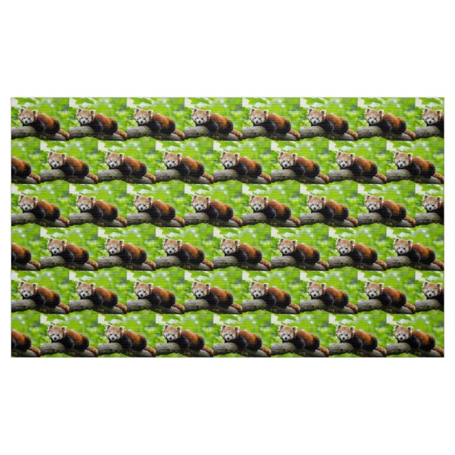 Tissu Panda rouge (Fat Quarter)