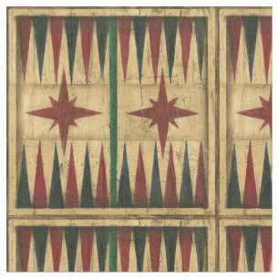 Tissu Panneau antique de jeu de backgammon par le