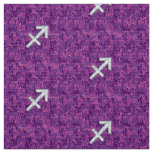 Tissu Panneau Zodiac Pearl Sagittarius Fuchsia Camo numé