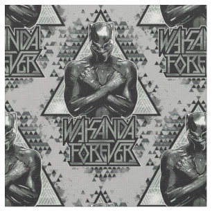 Tissu Panthère noire   Graphique "Wakanda Forever"