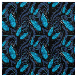 Tissu Papillon bleu de Morpho