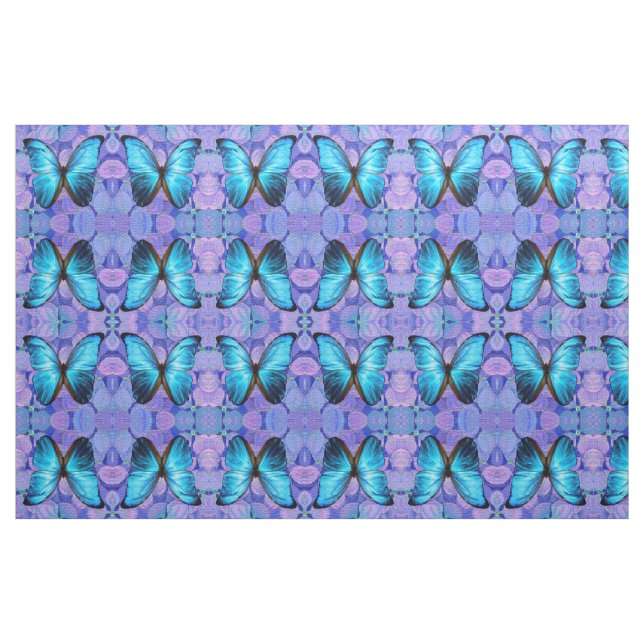 Tissu - Papillon bleu sur Hydrangea (Fat Quarter)