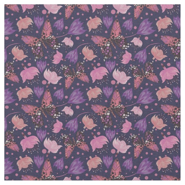 Tissu Papillon bleu vintage (Fermer)