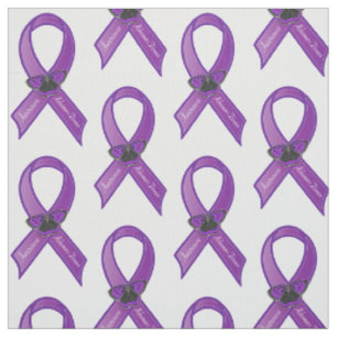Tissu Papillon de ruban de maladie d'Alzheimer d'espoir